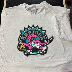 Mitchell & Ness Raptors Kids Tee - White and Pink